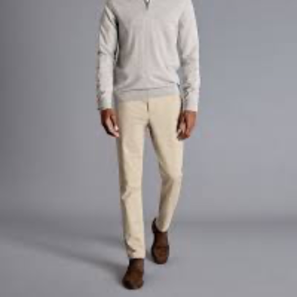 Charles Tyrwhitt Classic Fit Flat Front Chino Pants